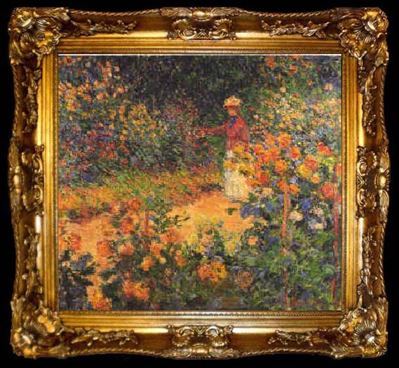 framed  Claude Monet Garden Path at Giverny, ta009-2